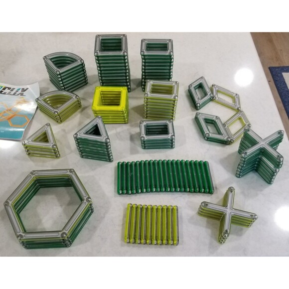 Guide Craft Power Clix frames lot of 129 pieces magnetic building tiles - Picture 9 of 10